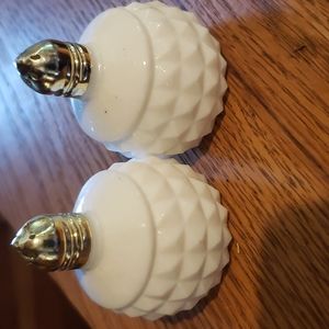 Milk Glass Salt and Pepper Shakers